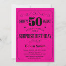 Search for pink and black 50th birthday invitations Cheers to 50 years