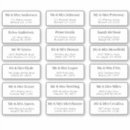 Search for individual name stickers Black and white