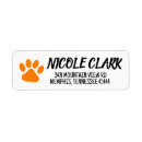 Search for paws return address labels Cat