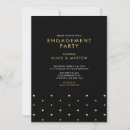 Search for black and gold engagement party invitations Chic