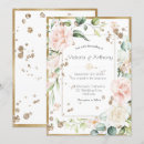Search for blush pink floral wedding invitations Watercolor