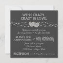 Search for two hearts wedding invitations Chalkboard