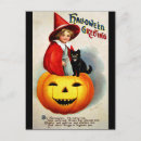Search for witch pumpkin postcards Girl
