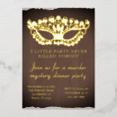 Search for murder mystery invitations Black