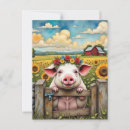 Search for farm pig postcards Whimsical