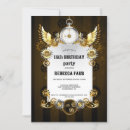 Search for steampunk birthday invitations Gold