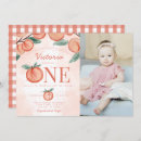 Search for peach 1st birthday invitations Turning one