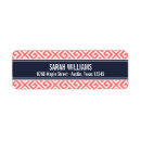 Search for coral and navy return address labels Cute