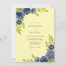 Search for royal blue and yellow wedding invitations Botanical