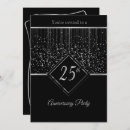Search for 25th anniversary invitations Glitter