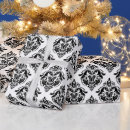 Search for black and white damask wrapping paper Vintage
