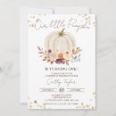 Search for white pumpkin birthday invitations Floral