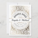 Search for gold white rehearsal dinner invitations Wedding