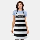 Search for stripped aprons Black and white
