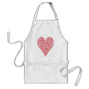 Search for heart shaped aprons Red