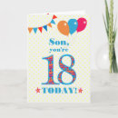 Search for son 18th birthday cards Eighteen