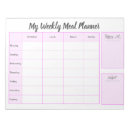 Search for weekly meal planner notepads Food