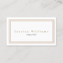 Search for white and gold business cards Consultant