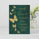 Search for emerald butterfly invitations Green