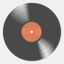 Search for round record stickers Old