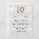 Search for glamour 30th birthday invitations Modern