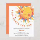 Search for vertical sunshine baby boy shower invitations Retro