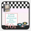 Search for 1950s sock hop stickers Diner