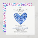 Search for heart baby boy shower invitations Watercolor