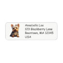 Search for yorkie puppy return address labels Dog