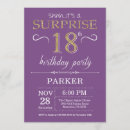 Search for purple and gold birthday invitations Adult birthday party