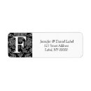 Search for monogram f return address labels For her