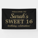 Search for black sweet 16 banners Elegant