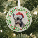 Search for french bulldog christmas tree decorations Frenchie