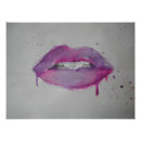 Search for purple lips art Watercolor