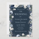 Search for navy blue silver white wedding invitations Floral