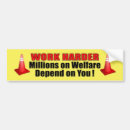 Search for hard work bumper stickers Government