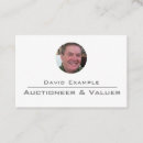 Search for auctioneer business cards Auctions