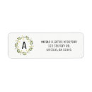 Search for gold wreath return address labels Leaves