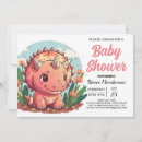 Search for pink dinosaur invitations Whimsical