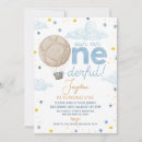 Search for mr onederful invitations Blue hot air balloon