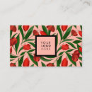 Search for tulips business cards Botanical