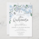 Search for blue butterfly quinceanera invitations Silver
