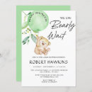 Search for neutral teddy bear baby shower invitations We can bearly wait