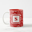 Search for red snowflake mugs Red and white