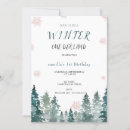 Search for rustic winter onederland invitations Watercolor