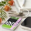Search for green leopard key rings Zebra stripes