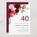 Search for boho 40th birthday invitations Floral