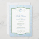 Search for blue gingham baby shower invitations For kids