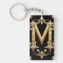 Search for letter m monogram key rings Elegant