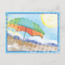 Search for colourful umbrella postcards Sand